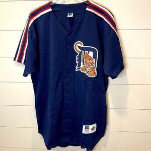 Detroit Tigers Vintage Russell Athletic Diamond Collection Jersey Mens Size 48